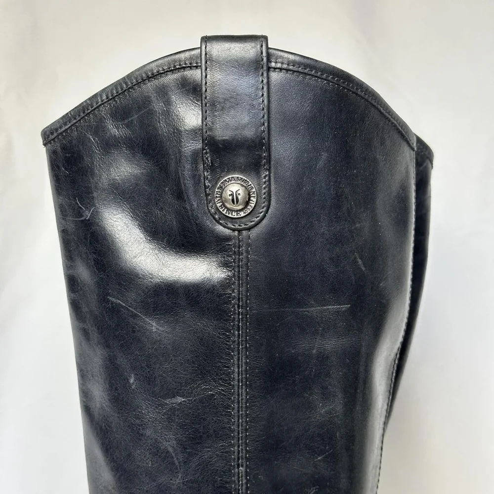Black Leather Riding Boots - Picture 6 of 8